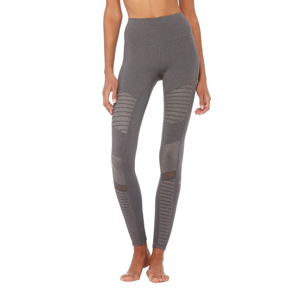 Alo Yoga High Waist Moto Legging Stormy Heather XS